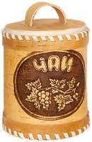 Birch bark tea jar with lid